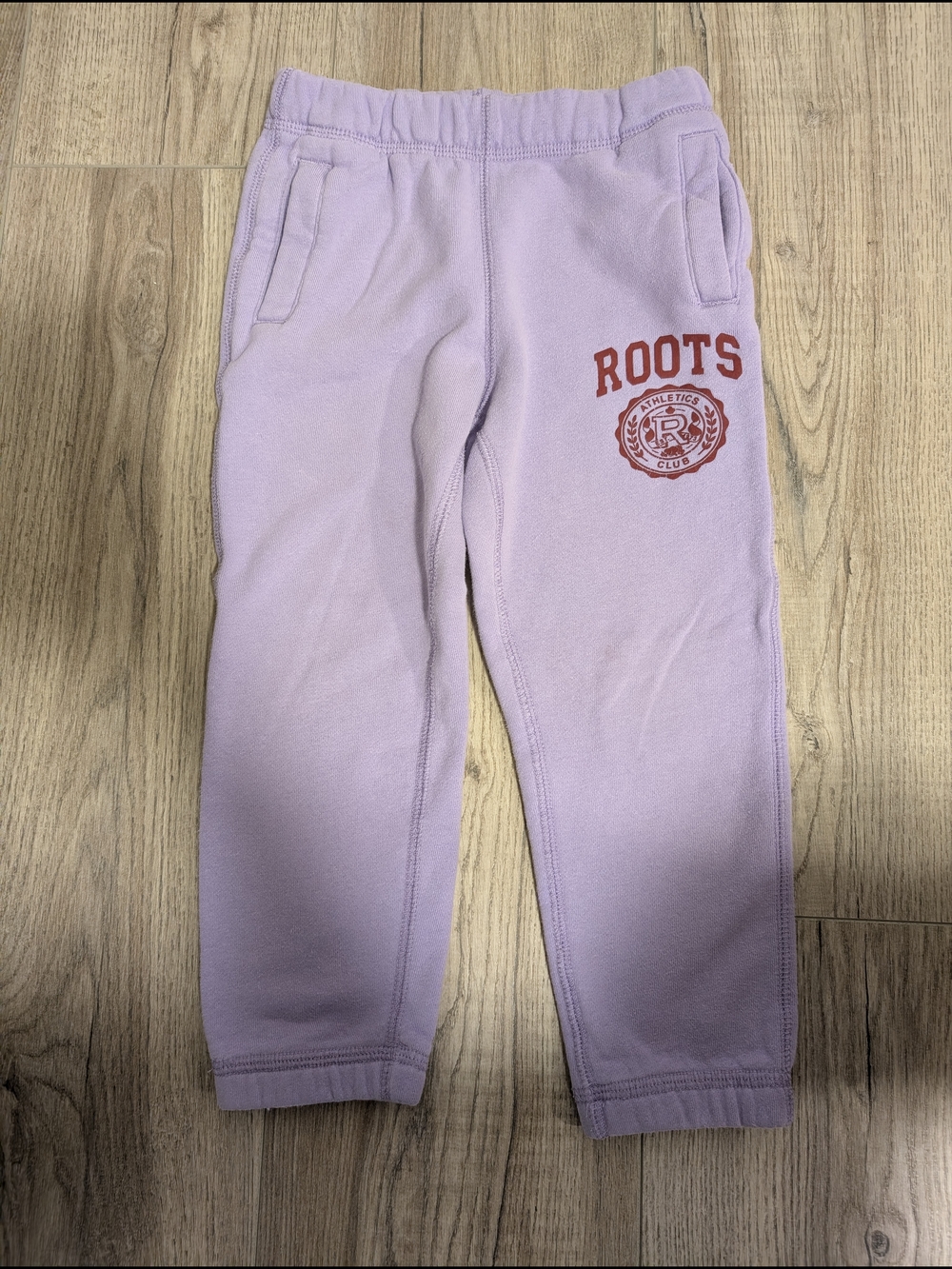 Roots Lavender Joggers with Red Logo